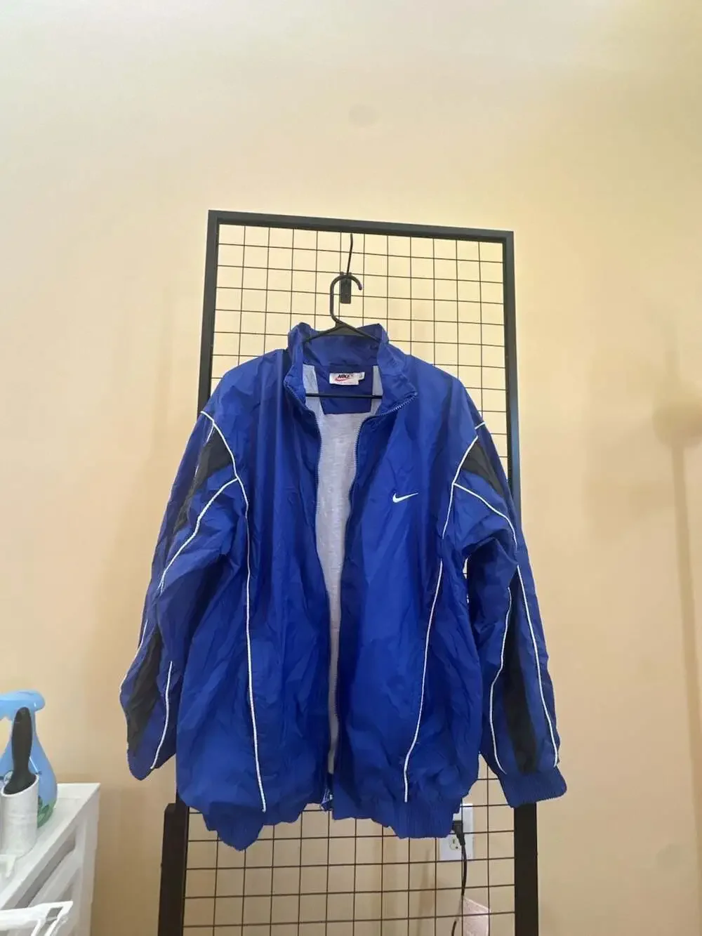 Vintage Nike Royal Blue and Black Full Zip Windbreaker Jacket